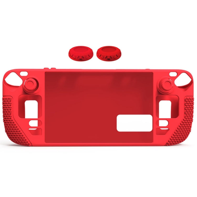 Capa de Silicone Completa com Tampa para Botão para Steam Deck, (Preto), (Azul), (Vermelho), (Rosa)