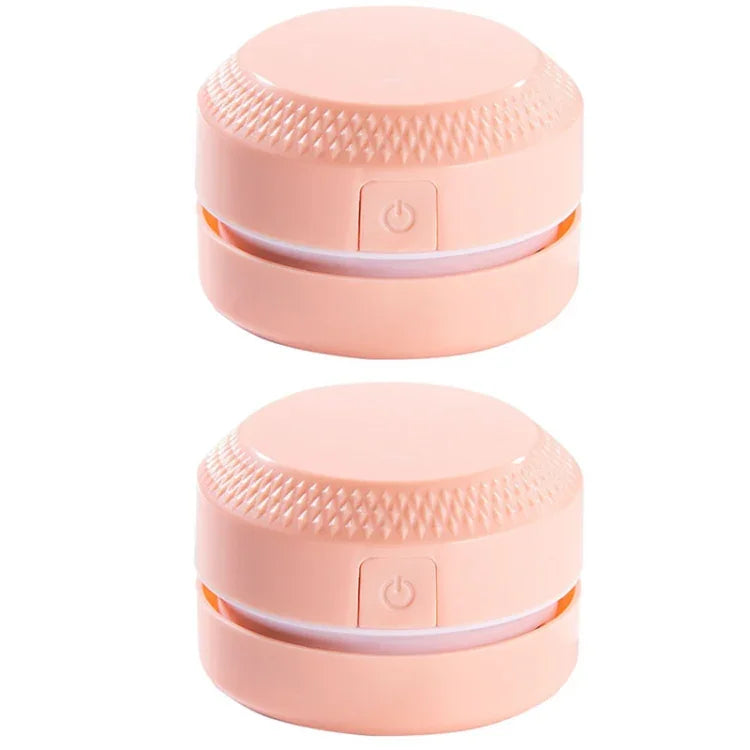 2 Peças de Mini Aspirador de Secretária para Limpeza de Teclados, Rosa, Azul