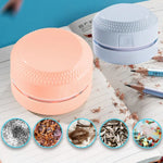 2PCS Desktop Mini Vacuum Cleaner Rubber Confetti Keyboard Cleaner, Pink, Blue