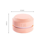 2PCS Desktop Mini Vacuum Cleaner Rubber Confetti Keyboard Cleaner, Pink, Blue