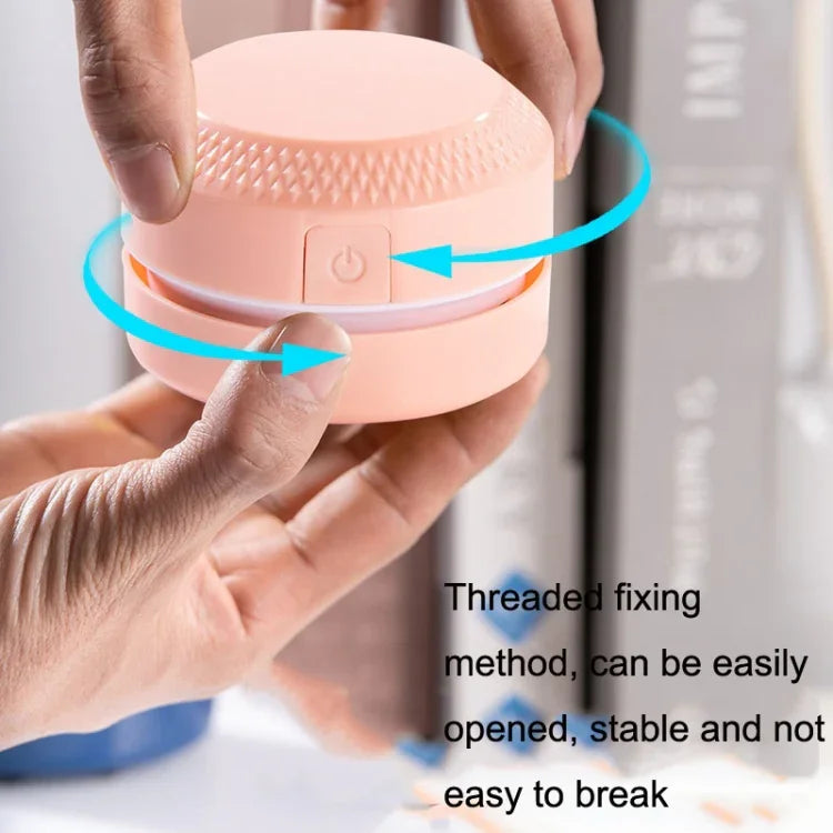 2PCS Desktop Mini Vacuum Cleaner Rubber Confetti Keyboard Cleaner, Pink, Blue