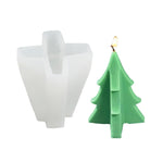 DIY Christmas Candle Aromatherapy Gypsum Silicone Mold, Shape:, Santa, Simple Christmas Tree, Triangular Christmas Tree, Christmas Gift, Single Stereo, Snow House 3, Single Christmas Cylinder, Origami Christmas Tree, 8 Cone Contest Christmas Tree