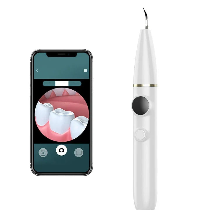 Removedor de Tártaro e Cálculo, Escalador Ultrassónico para Limpeza Oral, Escalador Elétrico Visual, Branco, Verde, Champanhe