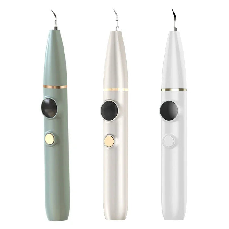 Removedor de Tártaro e Cálculo, Escalador Ultrassónico para Limpeza Oral, Escalador Elétrico Visual, Branco, Verde, Champanhe