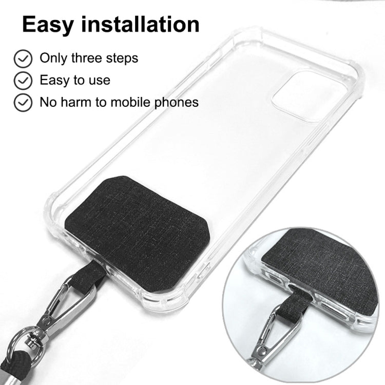 2 Unidades de Cordão Ajustável Destacável para Telemóvel com Cartão, Preto, Vermelho, Amarelo, Azul Céu, Vinho, Cinzento Claro, Cinzento Escuro, Azul Escuro, Branco