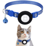 Coleira refletora para gato com campainha para AirTag 2ª Geração / AirTag 1ª Geração, Azul, Roxo, Preto, Rosa, Laranja, Verde Claro, Vermelho Rosado, Verde, Amarelo