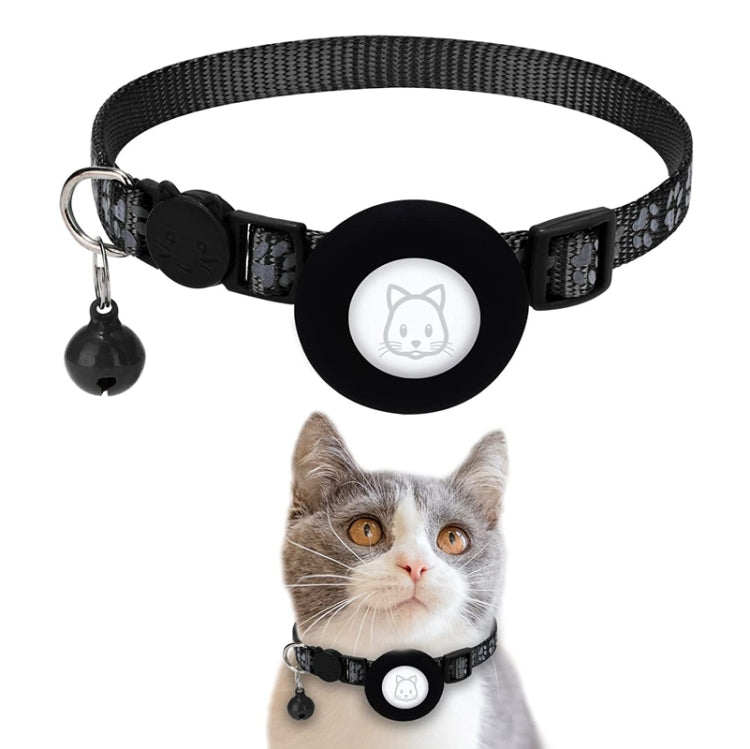 Coleira refletora para gato com campainha para AirTag 2ª Geração / AirTag 1ª Geração, Azul, Roxo, Preto, Rosa, Laranja, Verde Claro, Vermelho Rosado, Verde, Amarelo