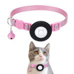 Coleira refletora para gato com campainha para AirTag 2ª Geração / AirTag 1ª Geração, Azul, Roxo, Preto, Rosa, Laranja, Verde Claro, Vermelho Rosado, Verde, Amarelo