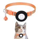 Coleira refletora para gato com campainha para AirTag 2ª Geração / AirTag 1ª Geração, Azul, Roxo, Preto, Rosa, Laranja, Verde Claro, Vermelho Rosado, Verde, Amarelo