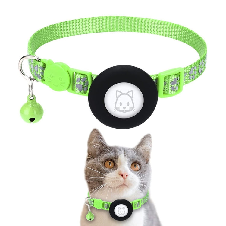 Coleira refletora para gato com campainha para AirTag 2ª Geração / AirTag 1ª Geração, Azul, Roxo, Preto, Rosa, Laranja, Verde Claro, Vermelho Rosado, Verde, Amarelo