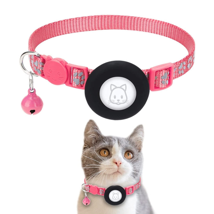 Coleira refletora para gato com campainha para AirTag 2ª Geração / AirTag 1ª Geração, Azul, Roxo, Preto, Rosa, Laranja, Verde Claro, Vermelho Rosado, Verde, Amarelo