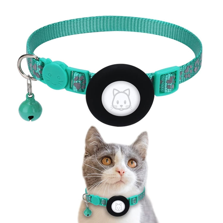 Coleira refletora para gato com campainha para AirTag 2ª Geração / AirTag 1ª Geração, Azul, Roxo, Preto, Rosa, Laranja, Verde Claro, Vermelho Rosado, Verde, Amarelo