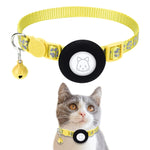 Coleira refletora para gato com campainha para AirTag 2ª Geração / AirTag 1ª Geração, Azul, Roxo, Preto, Rosa, Laranja, Verde Claro, Vermelho Rosado, Verde, Amarelo