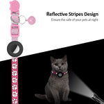 Coleira refletora para gato com campainha para AirTag 2ª Geração / AirTag 1ª Geração, Azul, Roxo, Preto, Rosa, Laranja, Verde Claro, Vermelho Rosado, Verde, Amarelo