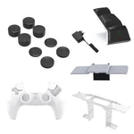 JYS JYS-P5151 Carregador de 12 em 1 para Comando PS5 + Tampa para Joystick + Tampa de Privacidade + Capa de Silicone + Conjunto de Suporte, JYS-P5151
