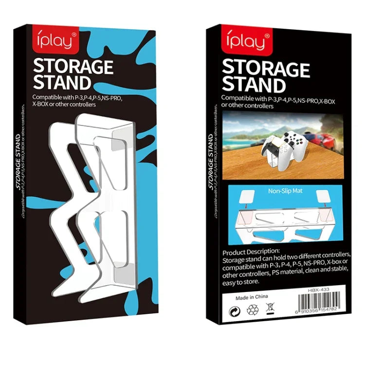 Suporte Transparente para Comando de Jogo iPlay HBX-433 para PS4 / PS5 / PS3 / Xbox / Switch, HBX-433