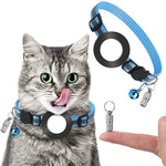 Coleira com pendente de endereço anti-perda para animal de estimação com campainha para AirTag 2ª Geração / AirTag 1ª Geração, Verde, Roxo, Preto, Rosa, Laranja, Azul