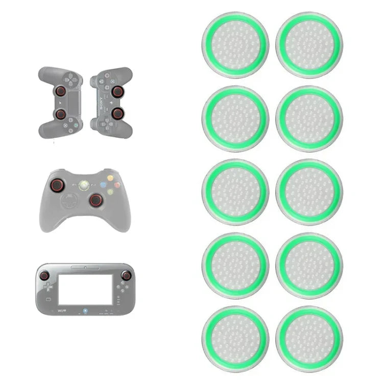 10 Tampas de Botão Luminosas de Silicone para Comando para PS5/PS4/PS3/ONE/360/PRO/série X/S