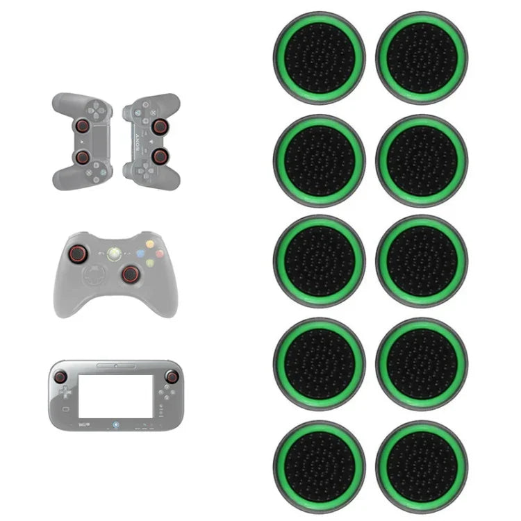 10 Tampas de Botão Luminosas de Silicone para Comando para PS5/PS4/PS3/ONE/360/PRO/série X/S
