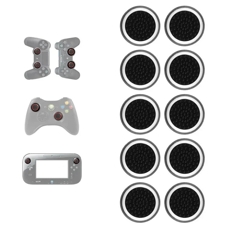 10 Tampas de Botão Luminosas de Silicone para Comando para PS5/PS4/PS3/ONE/360/PRO/série X/S