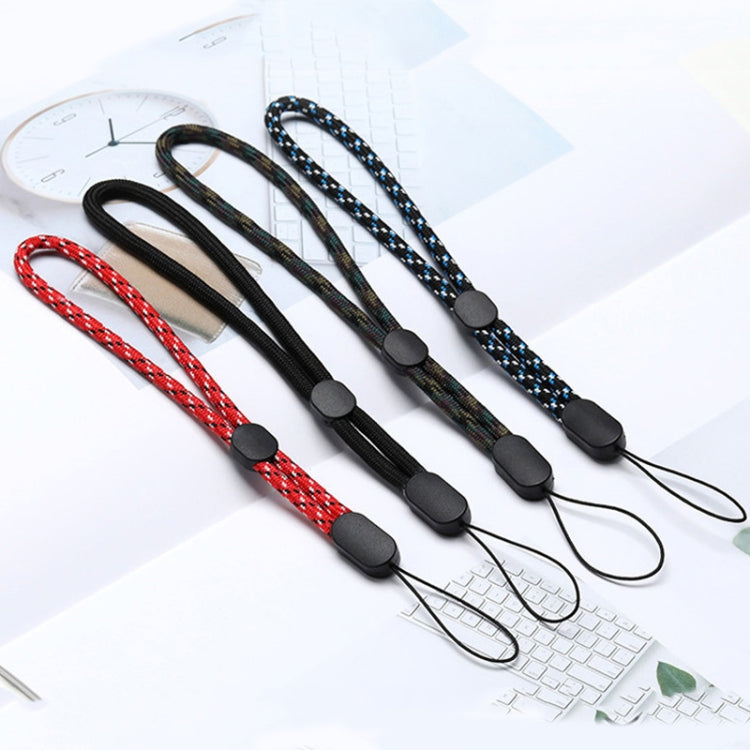 10 PCS Cordão Ajustável para Telemóvel Tipo Curto para Pulso Anti-perda, Jacquard Verde, Jacquard Azul, Jacquard Vermelho, Preto