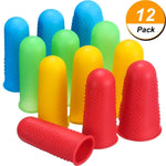 4 Conjuntos de Dedais de Silicone Resistente a Altas Temperaturas, Antiescaldão e Antiderrapantes com Partículas, Cor Aleatória, Azul