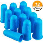 4 Conjuntos de Dedais de Silicone Resistente a Altas Temperaturas, Antiescaldão e Antiderrapantes com Partículas, Cor Aleatória, Azul