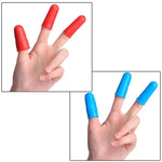 4 Conjuntos de Dedais de Silicone Resistente a Altas Temperaturas, Antiescaldão e Antiderrapantes com Partículas, Cor Aleatória, Azul