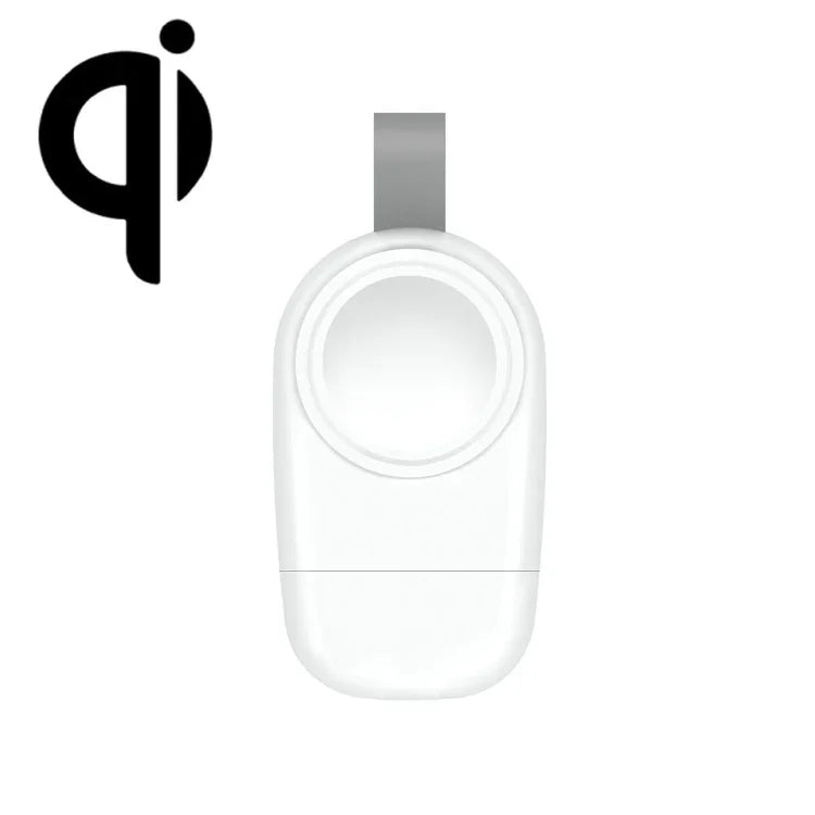 Carregador Magnético Sem Fios USB Portátil para Apple Watch 1/2/3/4/5/6/7/SE, Branco
