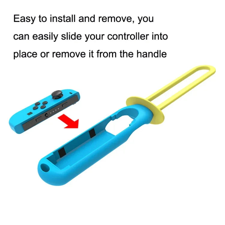 Conjunto IPLAY HBS-447 10 em 1 de Empunhadura + Correia de Pulso + Correia + Sabre de Luz + Raquete para Nintendo Switch, IPLAY 10 em 1