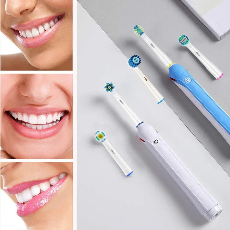 2 Peças de Cabeças de Substituição para Escova de Dentes Elétrica Oral-B, Limpeza Diária, Limpeza de Precisão, Limpeza Multiângulo, Branqueamento Profissional, Limpeza Dental Flouse