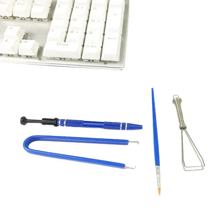 Kit 4 em 1 para Extrator de Teclas de Teclado Mecânico, Teste de Interruptores, Eixo e Limpeza de Fios