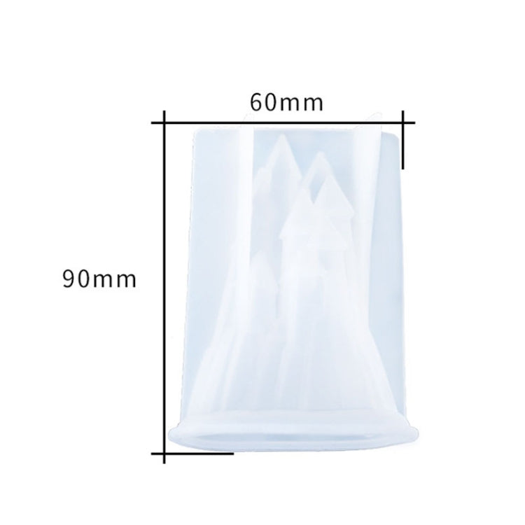 Molde de silicone 3D para gotas de cristal DIY castelo D581, D581