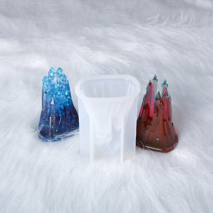 Molde de silicone 3D para gotas de cristal DIY castelo D581, D581