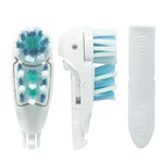 Conjunto de 4 Unidades de Cabeças de Escova de Dentes Elétricas Substitutas Multidirecionais para Oral B 3733 4732 4734