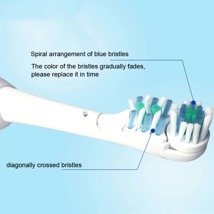 Conjunto de 4 Unidades de Cabeças de Escova de Dentes Elétricas Substitutas Multidirecionais para Oral B 3733 4732 4734