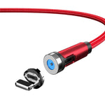 CC56 Tampa Anti-Pó Rotativa com Fio Magnético, Comprimento do Cabo: 1m, Estilo:, Cabeça Android 1m, Cabeça Tipo-C / USB-C 1m, Cabeça 8Pin 1m, Cabo 1m + Três Cabeças, Cabo 1m, Micro USB 1m, Tipo-C / USB-C 1m, 1m + 8Pin + Tipo-C/USB-C + Micro USB
