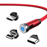 CC56 Tampa Anti-Pó Rotativa com Fio Magnético, Comprimento do Cabo: 1m, Estilo:, Cabeça Android 1m, Cabeça Tipo-C / USB-C 1m, Cabeça 8Pin 1m, Cabo 1m + Três Cabeças, Cabo 1m, Micro USB 1m, Tipo-C / USB-C 1m, 1m + 8Pin + Tipo-C/USB-C + Micro USB