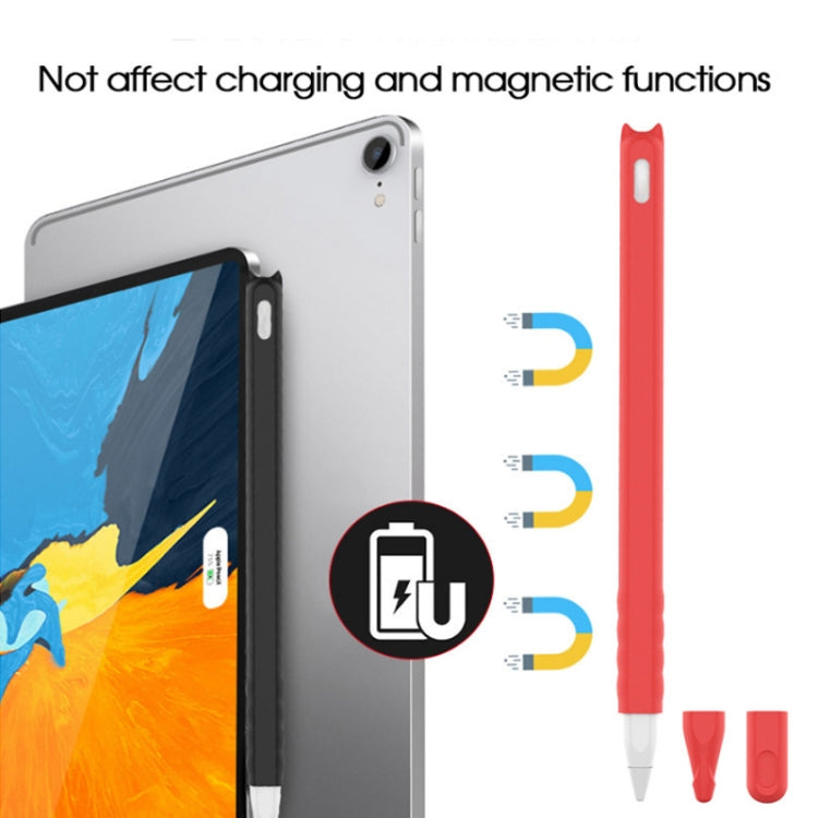 2 Peças de Estojo de Caneta de Silicone com Toque de Desenho Animado para Apple Pencil 2