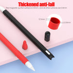 2 Peças de Estojo de Caneta de Silicone com Toque de Desenho Animado para Apple Pencil 2