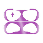 2 PCS Adesivos de Tampa Interior para Auscultadores Filme Protetor Anti-Pó para Airpods 3, Preto, Dourado, Prateado, Rosa Dourado, Vermelho, Verde, Azul, Roxo