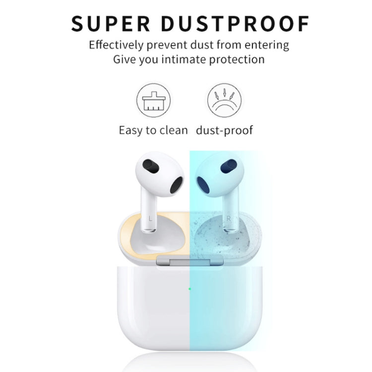 2 PCS Adesivos de Tampa Interior para Auscultadores Filme Protetor Anti-Pó para Airpods 3, Preto, Dourado, Prateado, Rosa Dourado, Vermelho, Verde, Azul, Roxo