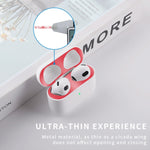 2 PCS Adesivos de Tampa Interior para Auscultadores Filme Protetor Anti-Pó para Airpods 3, Preto, Dourado, Prateado, Rosa Dourado, Vermelho, Verde, Azul, Roxo