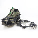 1 Par de Crampons com 23 Espigões para Caminhada de Inverno, Pesca no Gelo e Neve, Tamanho:, M Laranja, L Laranja, XL Laranja, M Preto, L Preto, XL Preto