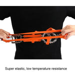 1 Par de Crampons com 18 Espigões Grandes para Caminhada de Inverno, Pesca no Gelo e Neve, Tamanho:, L Preto, L Laranja