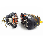 1 Par de Crampons com 18 Espigões Grandes para Caminhada de Inverno, Pesca no Gelo e Neve, Tamanho:, L Preto, L Laranja