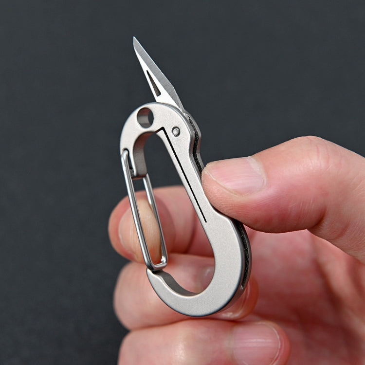 Chaveiro em Liga de Titânio Mini Faca EDC Portátil para Desembalar, Chaveiro em Liga de Titânio