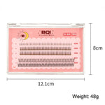 BQI B7229 Pestanas Postiças Leves Naturais e Enroladas Tridimensionais Slim, Estilo:, Tipo A+Fishtail (120PCS), Tipo A+Fishtail (200PCS), Tipo A+Fishtail+Undercib (200PCS)