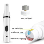 Aparador Elétrico USB para Animais, Aparador de Pelo e Polidor de Unhas para Cães, Polidor de Unhas