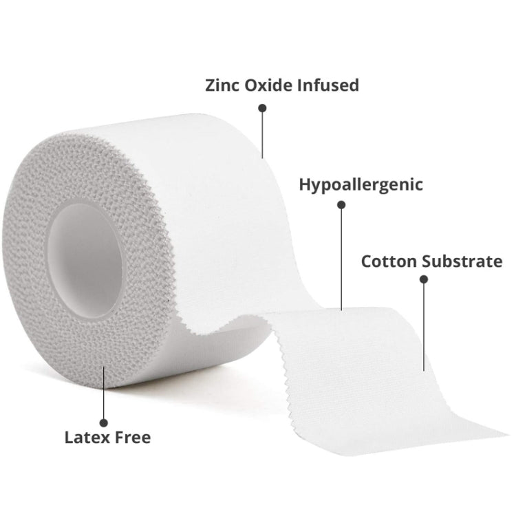 Fita Desportiva para Proteção e Fixação de Mãos e Pés, Tamanhos: 25mm x 9,1m, 38mm x 9,1m, 50mm x 9,1m, 25mm x 13,7m, 38mm x 13,7m, 50mm x 13,7m